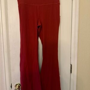 Lululemon Athletica Dark Burnt Orange Work Out Flared Leggings